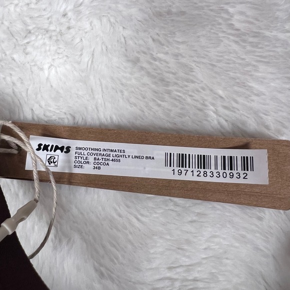 SKIMS Smoothing Intimates Full Coverage Lightly Lined Bra Cocoa 34B BA-TSH-4655 - Picture 8 of 9